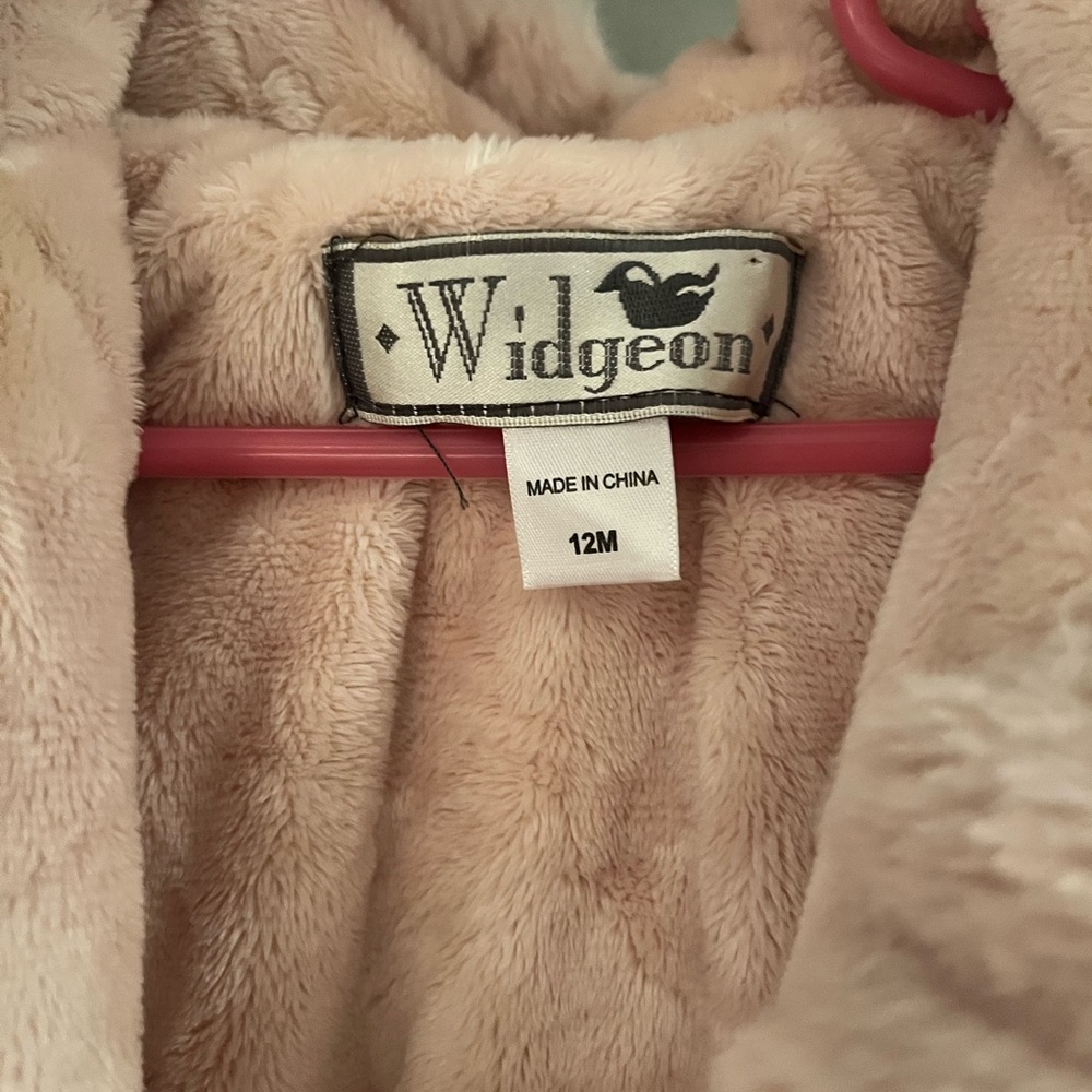 Widgeon size 12 month faux fur coat with hood. - Picture 3 of 4